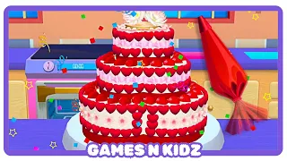 Fun 3D Cake Cooking Game My Bakery Empire Color, Decorate & Serve Cakes   Red Hearts Galore