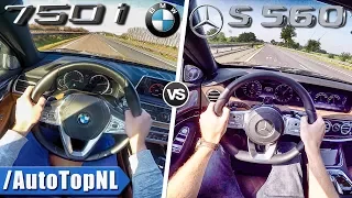 BMW 7 SERIES vs MERCEDES S CLASS 750i vs S560 ACCELERATION & TOP SPEED POV by AutoTopNL