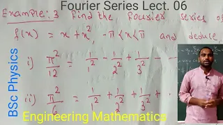 Fourier Series Lect. 06 | Find Fourier Series of f(x) = x +x^2 | Numerical of Fourier Series.