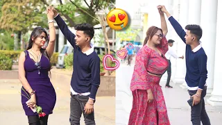 Sudden Dance Of Strangers | Romantic Reaction 😍 | T Rajnish Prank