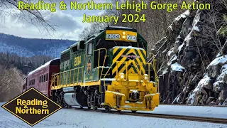 Reading & Northern Lehigh Gorge Action January 2024: A snow covered Lehigh Gorge.