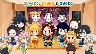 Demon Slayer React to Tanjiro Zenitsu Inosuke Dressed Like Girls | Sumiko Zenko Inoko (ft. Hashira)