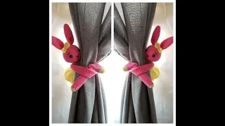 Зайчик-держатель занавесок. Тело, ножки, ручки. Часть2/Bunny-curtain holder. Body, legs, arms. Part2