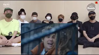 BTS reaction ~JUNSTIN BIEBER & BLOODPOP ( friends)💙