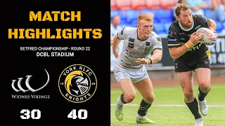 MATCH HIGHLIGHTS | Widnes Vikings 30-40 York Knights | Betfred Championship Round 22