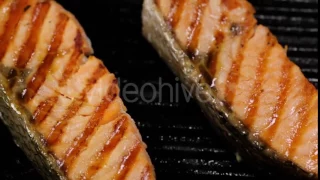 Preparing Salmon Fillets Stock Footage Food | Stock Footage - Videohive
