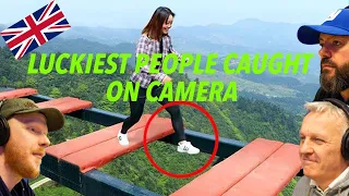 LUCKIEST PEOPLE CAUGHT ON CAMERA! REACTION!! | OFFICE BLOKES REACT!!