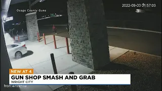 WATCH: Stolen car used in smash and grab at gun store in Wright City
