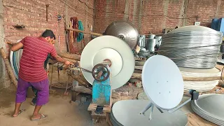 amazing process of Powerful dish antenna Local factory Make iron sheet into a Dish tv