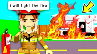 I Became a FIREFIGHTER in Brookhaven!🤣