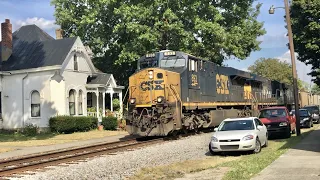 Loaded Coal Train In Crowded Neighborhood, Living Next To Railroads, CSX Train In Augusta Kentucky!