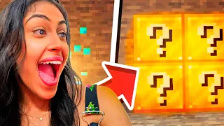 MINECRAFT, PORÉM TODOS OS MINÉRIOS SÃO LUCKY BLOCK!