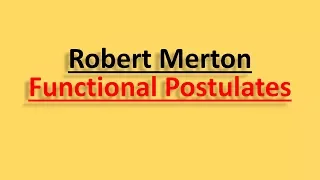Sociology for UPSC : ROBERT MERTON - Functional Postulates - Lecture 79
