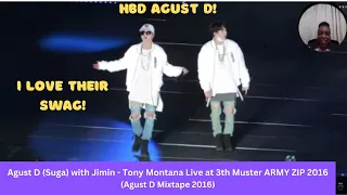 Newbie Reacts To BTS: Agust D (Suga) w/Jimin - Tony Montana Live at 3th Muster 2016 Reaction