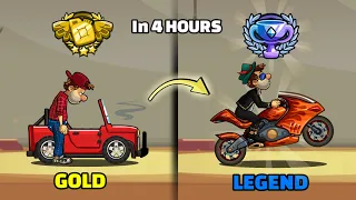 GOLD To LEGEND in 4 Hours..! Hill climb racing 2