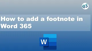 How to Add a footnote in Word 365