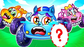 Super Police Car Lost Wheel😭Five Little Monster Trucks🚑Kids Songs & Nursery Rhymes By Kiddy Song