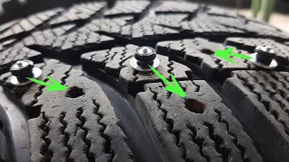 DID THE SPIKES FLY OUT? Finishing of winter tires from A to Z with repair spikes