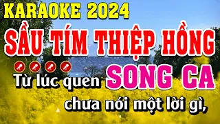 Sầu Tím Thiệp Hồng Karaoke Song Ca | Đình Long Karaoke