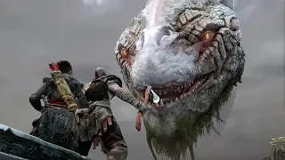 Ёрмунганд Мировой змей выплыл из озера ► God of War 2018