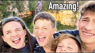 American Family Falls in Love with Wentworth Falls!!! Blue Mountains, Australia
