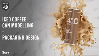 Ice Coffee Can Modelling & Packaging Design in Blender + Illustrator