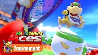 Mario Tennis Aces - Tournament Mode: All Cups (Bowser Jr. Gameplay)