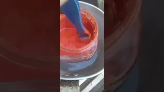 приготовление краски из свинцового сурика
