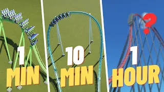 1 MINUTE Hyper Coaster VS 1 HOUR Hyper Coaster | Planet Coaster Challenge