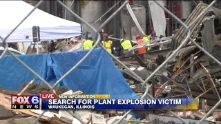 Search for plant explosion victim