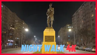 ▪4K▪Bucharest walks: Night walk between 2 ordinary neighborhoods in the city: Titan - Salajan Square