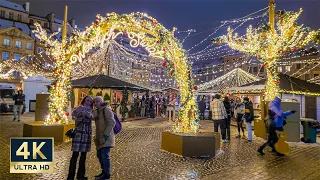 Warsaw Christmas Market 🇵🇱 4K Walking Tour and Lumagica Garden 2023