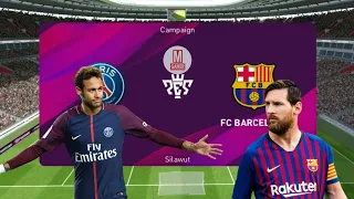 Pes Mobile 2020 gameplay Barcelona Vs Paris fc