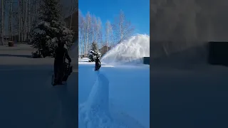 снегоуборщик huter 4100 после доработок по целине