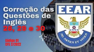 Questões de Inglês 28, 29 e 30 - Cód 01 CFS 2/2022 | Teacher Rafael