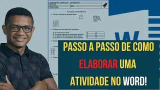 Dicas de como elaborar ATIVIDADE no WORD!