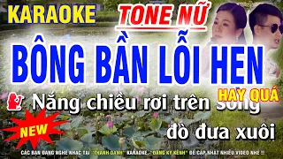 Karaoke Bông Bần Lỗi Hẹn Tone Nữ | Nhạc Sống Rumba Dễ Hát | Karaoke Thanh Danh