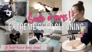 DEEP CLEAN MY HOUSE WITH ME 2024! EXTREME DEEP CLEANING! MESSY HOUSE DEEP CLEAN!