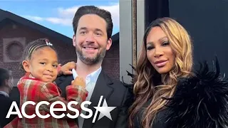 Serena Williams & Alexis Ohanian Pose w/ Daughter Olympia At Gucci Show In Milan