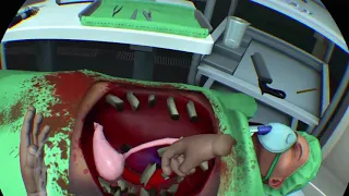 Ps4 VR surgeon simulator heart transplant surgery room walkthrough