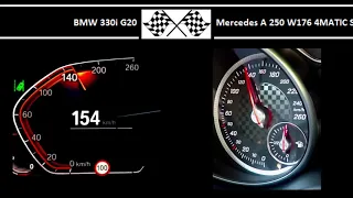 BMW 330i G20 VS. Mercedes A 250 W176 4MATIC Sport - Acceleration 0-100km/h