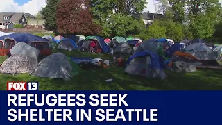 Hundreds of asylum seekers camp out at Central District park | FOX 13 Seattle