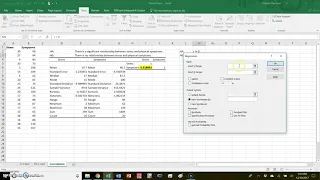 Hypothesis Testing correlation (Excel)