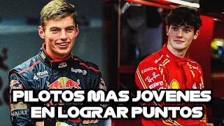 LOS 10 PILOTOS MAS JOVENES EN PUNTUAR EN F1