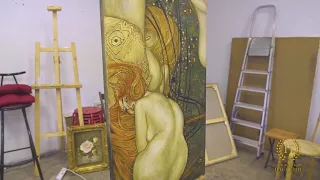Густав Климт «Рыбки» 100х50 см