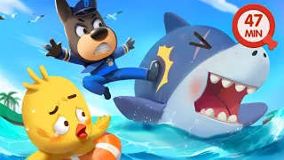 A Big Shark is Coming! 🦈| Police Cartoon | Safety Cartoon | Kids Cartoon | Sheriff Labrador