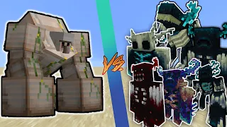 NEW OP Buffed Iron Golem VS Warden Plus+ #minecraft #mobbattles #warden