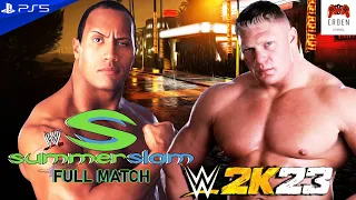 WWE 2K23 | The Rock vs Brock Lesnar | SUMMERSLAM 2023 | FULL MATCH | PS5 | CRDen Gaming