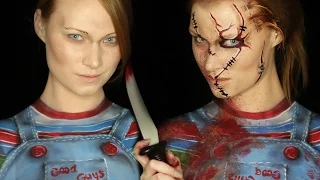 Chucky Makeup Tutorial (Clothes ALSO Painted on!)