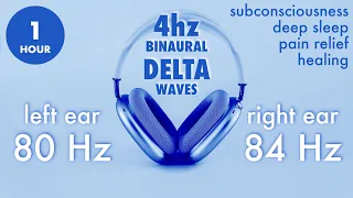 1 HOUR Stereo Binaural DELTA Waves ASMR / Deep Sleep, Pain Relief, Relax, Heal body, Subconscious